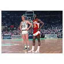 MINI POSTER DOMINIQUE WILKINS VS LARRY BIRD