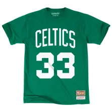 Camiseta manga corta de Larry Bird con los Boston Celtics vista frontal