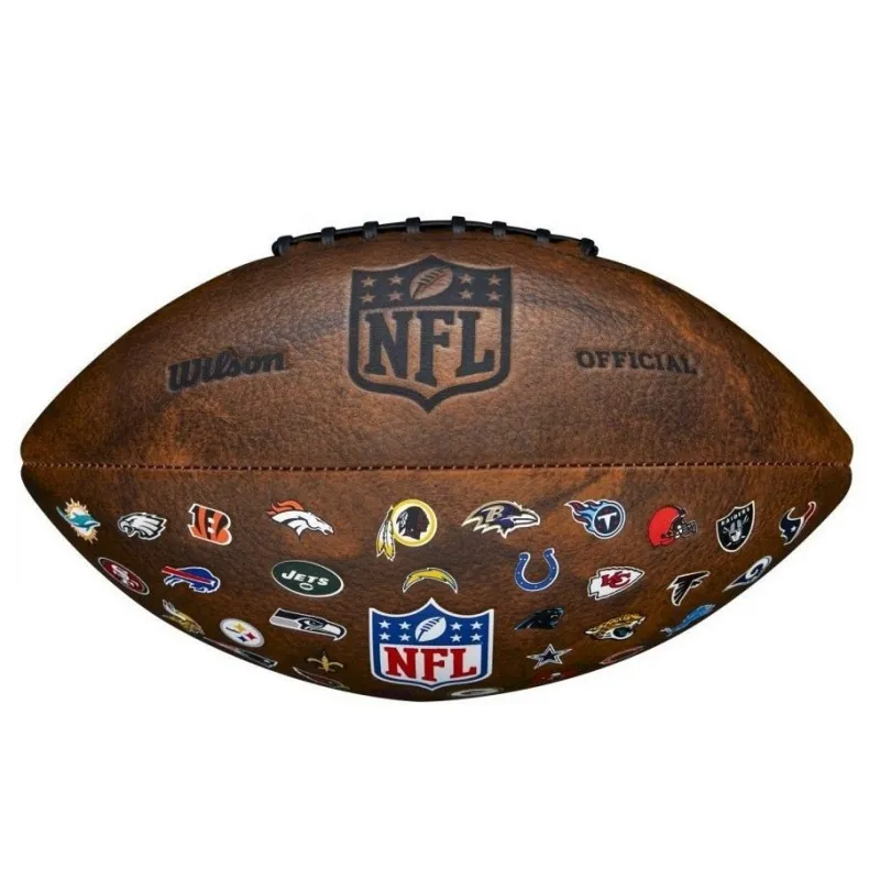 Balon Wilson NFL Oficial 32 team logo de cuero sintetico