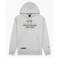 SUDADERA CHAMPION "THE GREATEST" HOODIE GREY