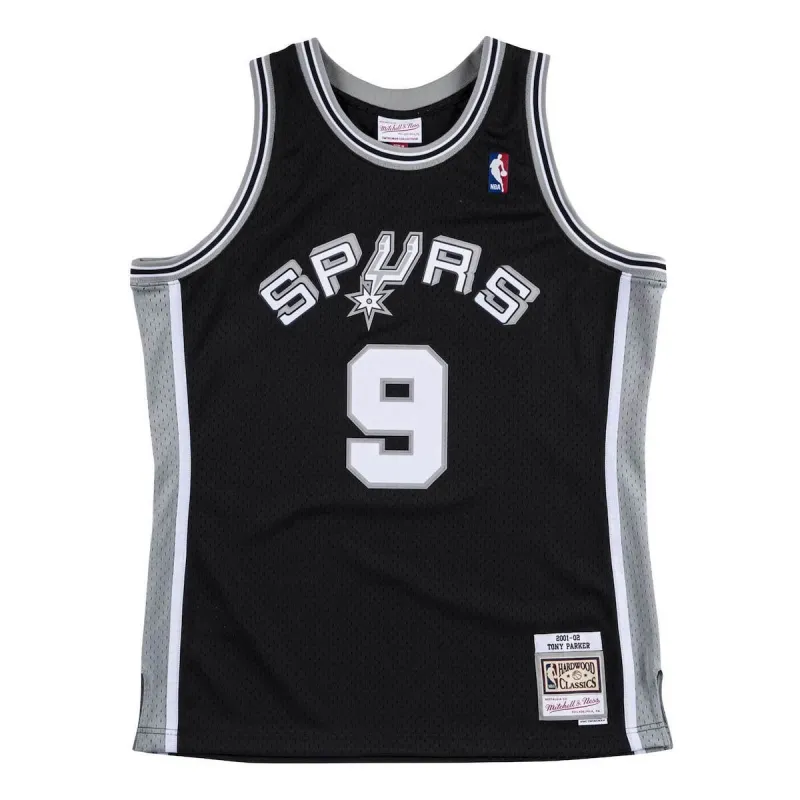 CAMISETA TONY PARKER - SAN ANTONIO SPURS 2001-02 - SWINGMAN NEGRA