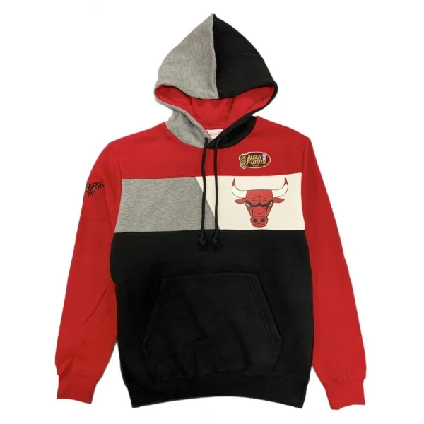 SUDADERA MITCHELL AND NESS " NBA COLOR BLOCKED BULLS "