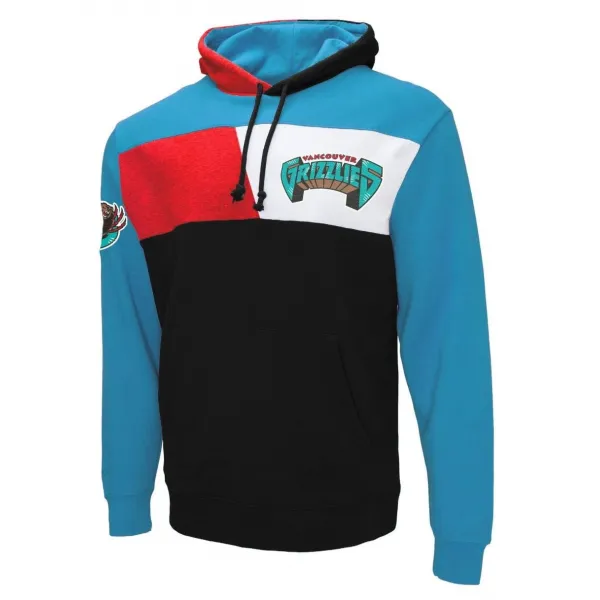 SUDADERA MITCHELL AND NESS " NBA COLOR BLOCKED VANCOUVER GRIZZLIES "