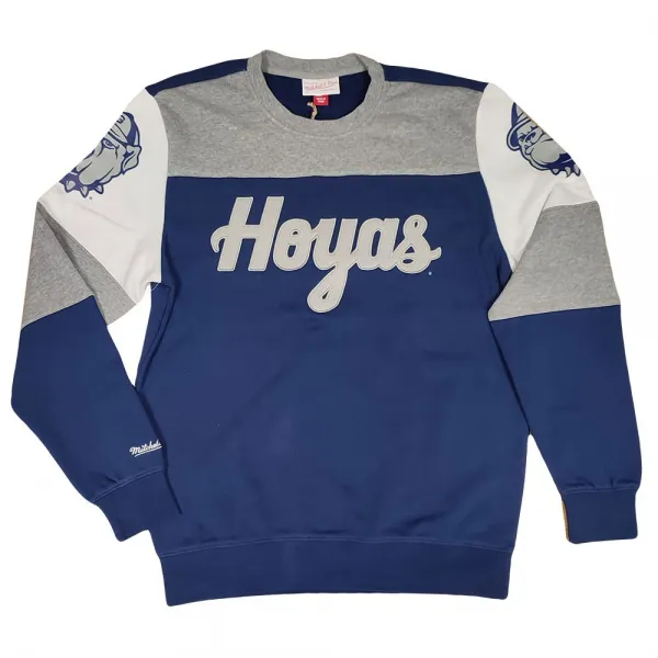 SUDADERA GEORGETOWN HOYAS "PERFECT SEASON CREW" MITCHELL AND NESS