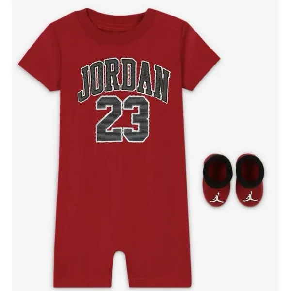 Pack dos piezas Jordan para bebe en rojo