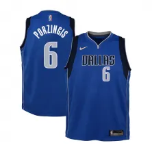 CAMISETA PORZINGIS DALLAS MAREVICKS SWINGMAN JUNIOR AZUL