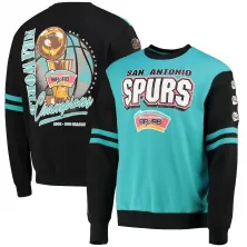 SUDADERA SAN ANTONIO SPURS "ALL OVER CREW 2.0" MITCHELL AND NESS