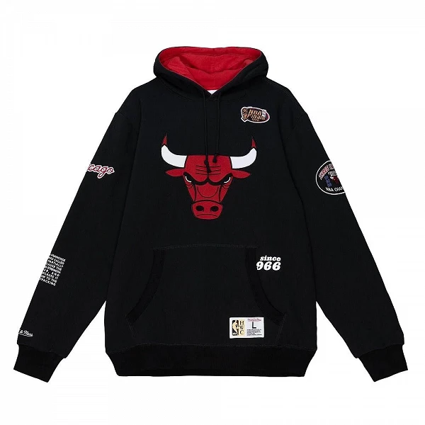 SUDADERA CHICAGO BULLS "NBA TEAM ORIGINS FLEECE HOODY" MITCHELL AND NESS