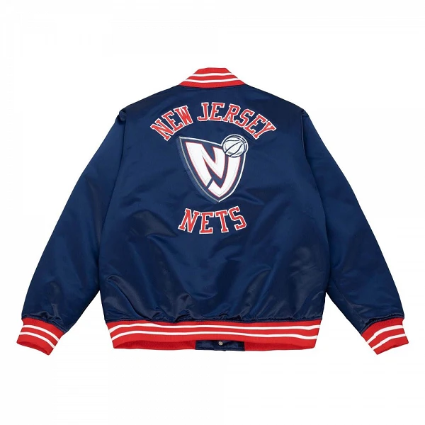 chaqueta nets jersey nba heavyweight satin mitchell and ness ojbf3413