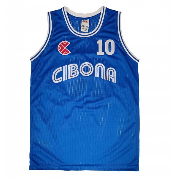 camiseta de baloncesto replica clasica drazen petrovic cibona zagreb azul