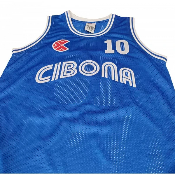 camiseta de baloncesto replica clasica drazen petrovic cibona zagreb azul