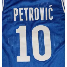 camiseta de baloncesto replica clasica drazen petrovic cibona zagreb azul