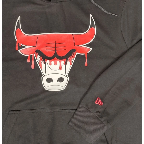 sudadera Chicago Bulls NBA Drip Logo de New Era en negro