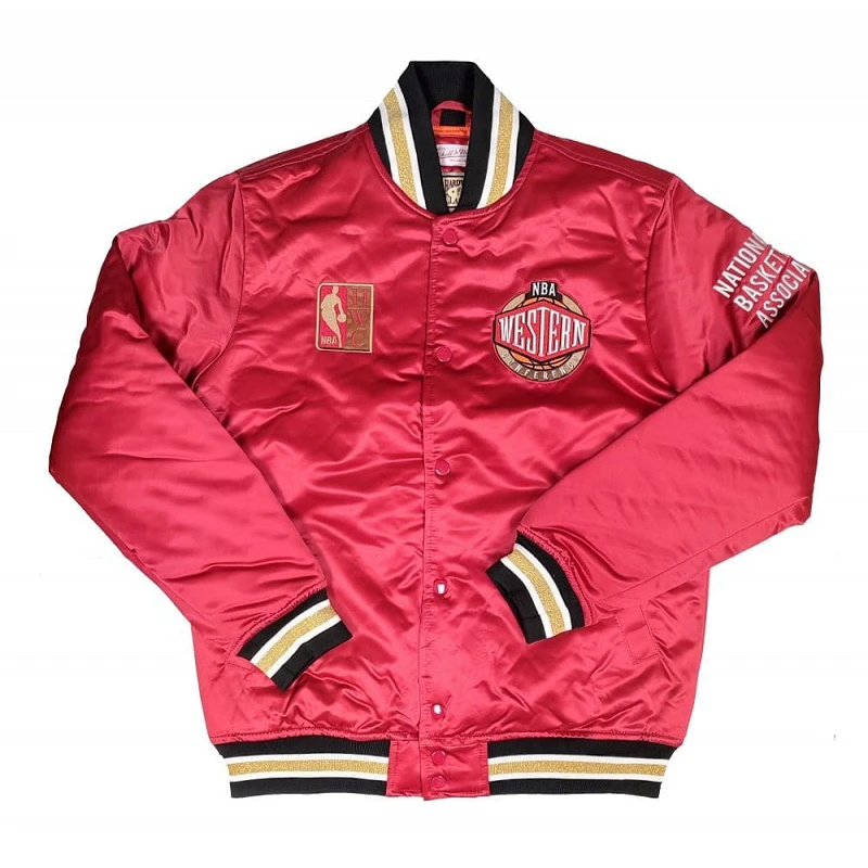 Chaqueta Mitchell and Ness NBA All Star Western Conference Heavyweight Satin Jacket