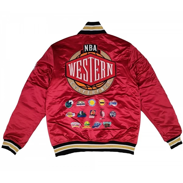 Chaqueta Mitchell and Ness NBA All Star Western Conference Heavyweight Satin Jacket