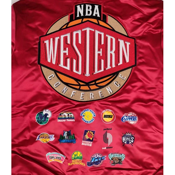 Chaqueta Mitchell and Ness NBA All Star Western Conference Heavyweight Satin Jacket