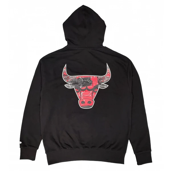 sudadera Chicago Bulls NBA Infill Team Logo OS de New Era en negro