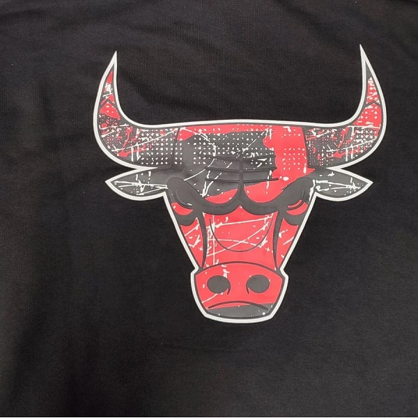 sudadera Chicago Bulls NBA Infill Team Logo OS de New Era en negro