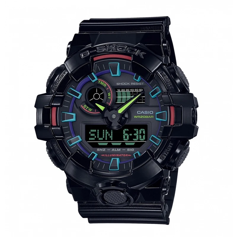 Casio G-Shock GA-700RGB-1AER "Virtual Rainbow Gamer"