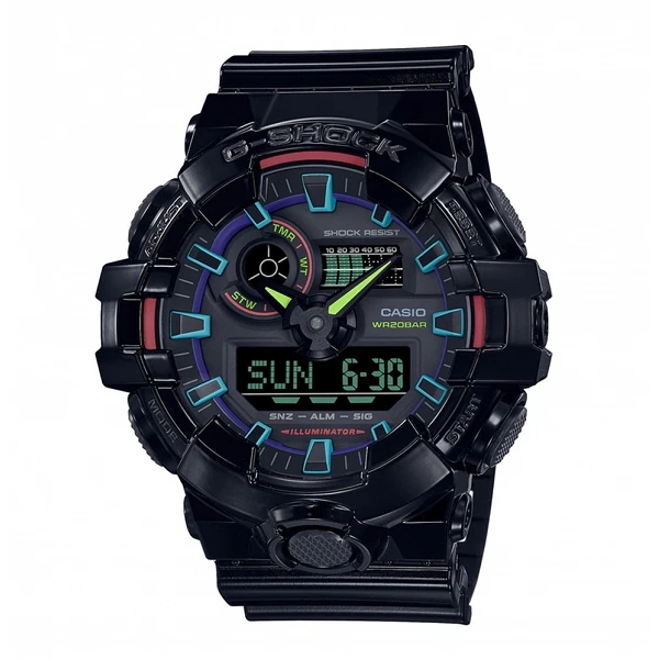 Casio G-Shock GA-700RGB-1AER "Virtual Rainbow Gamer"