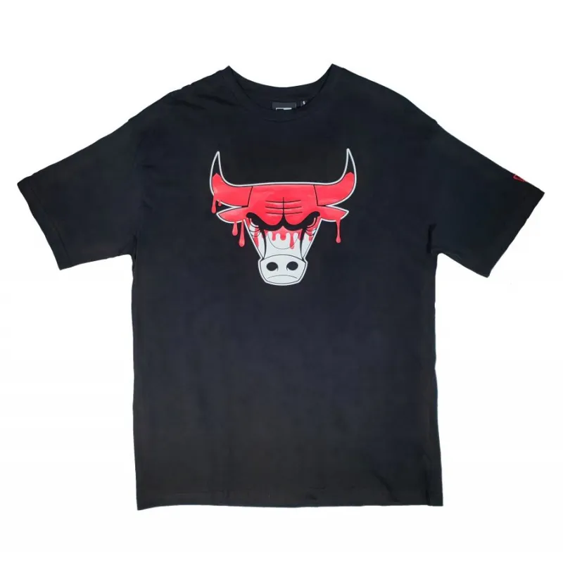 Camiseta Chicago Bulls NBA Drip Logo New Era Oversized negra