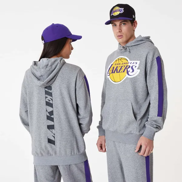 Sudadera Lakers NBA Color Block Oversized de New Era en Gris