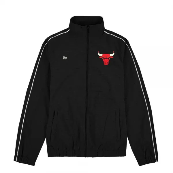 Chaqueta Cortavientos Chicago Bulls de New Era en Negro