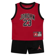 Conjunto camiseta y pantalón corto JDN Jordan 23 Jersey Set para niño bred