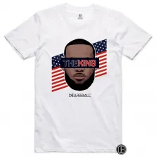 Camiseta DearBball The King USA Stripes white frontal