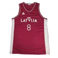 Camiseta Davis Bertans Letonia - Peak roja