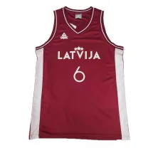 Camiseta Kristaps Porzingis Letonia - Peak roja