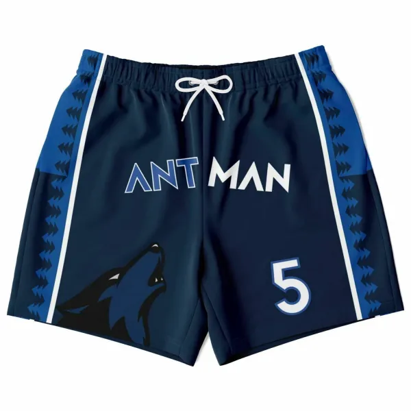 Short de baloncesto DearBBall Ant-Man en azul principal