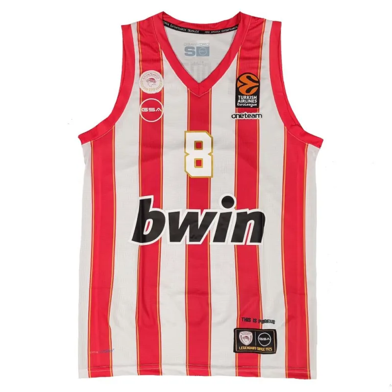 Camiseta Luca Vildoza Euroliga Olympiacos GSA Primera Equipacion