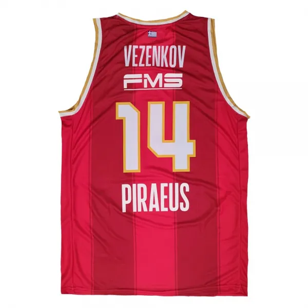 Camiseta Aleksander Vezenkov Euroliga Olympiacos GSA Segunda Equipacion