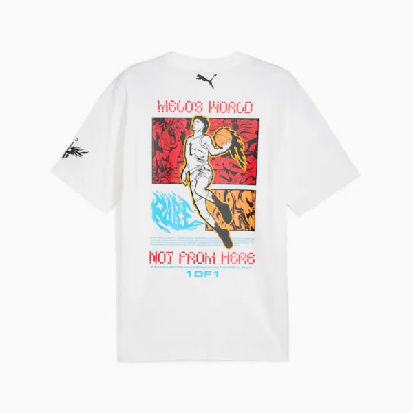 Camiseta Puma x Lamelo Phoenix II en blanco detalle