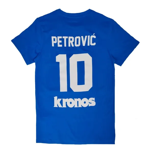 Camiseta manga corta Drazen Petrovic Kronos Cibona azul vista trasera