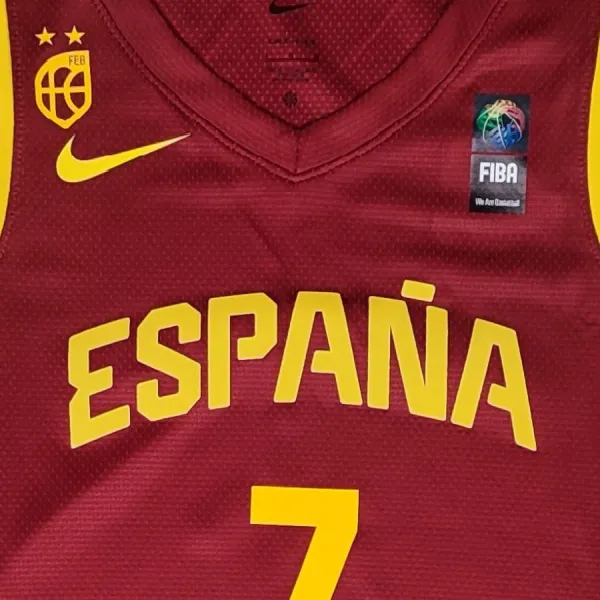 Camiseta Santiago Aldama Seleccion española de Baloncesto detalle