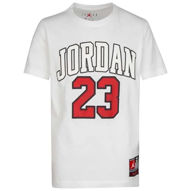 Camiseta Air Jordan JDB Practice Junior blanca frontal