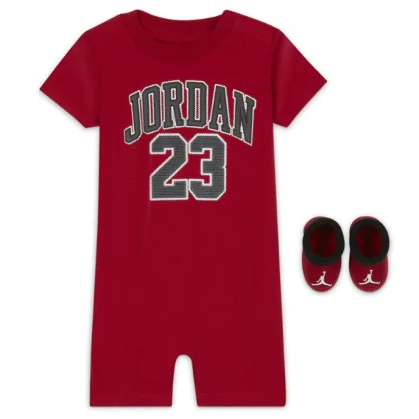 Pack dos piezas Jordan para bebe en rojo frente principal