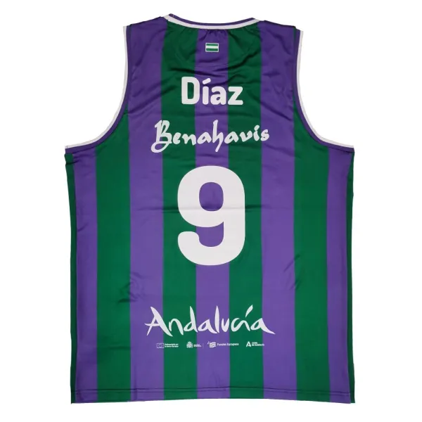 Camiseta replica Alberto Diaz Unicaja Malaga Liga Endesa trasera