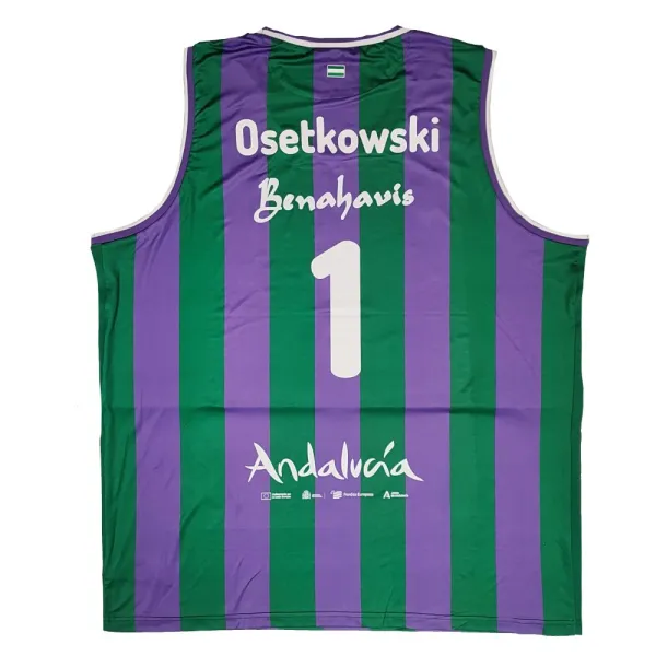 Camiseta Dylan Osetkowski Unicaja Malaga Primera Equipación Liga Endesa 2025 Joma