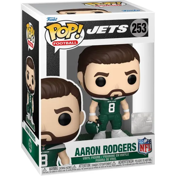 Funko Pop NFL Aaron Rodgers con NY Jets 253 ,caja