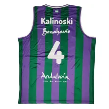 Camiseta Tyler Kalinoski primera equipacion Unicaja Malaga de Joma espalda