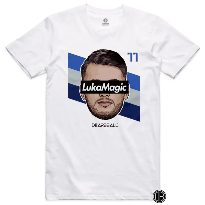 Camiseta DearBball Luka Magic blanca frente