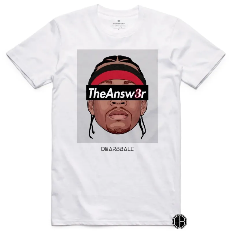 Camiseta manga corta DearBBall The Answer ,Iverson blanca