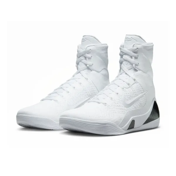 Zapatillas Nike Kobe 9 Elite Protro High Halo en blanco frontal