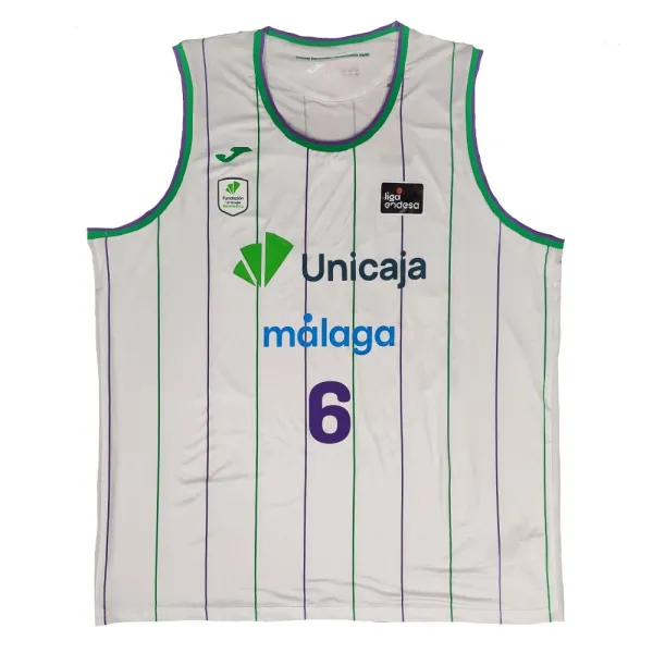 Camiseta Kameron Taylor Unicaja Malaga blanca Liga Endesa