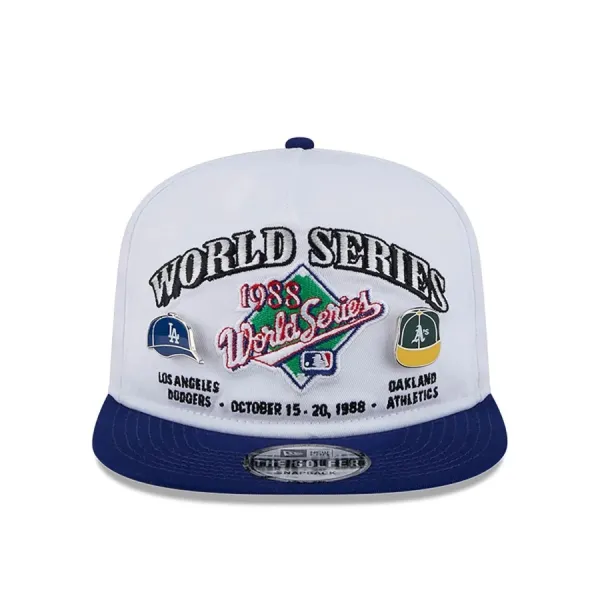 Gorra World Series 1988 NFL Championship Pin blanca de New Era ,frente