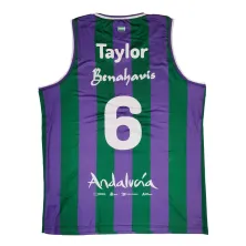 Camiseta Kameron Taylor Unicaja Malaga Primera Equipación, espalda