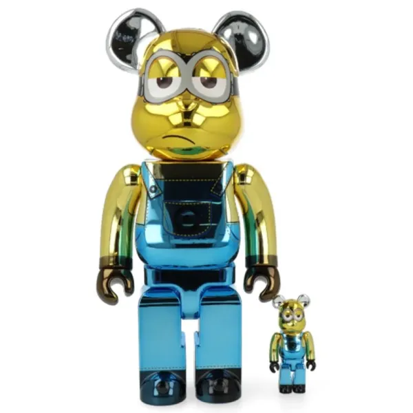 Bearbrick Minions Kevin Chrome Medicon